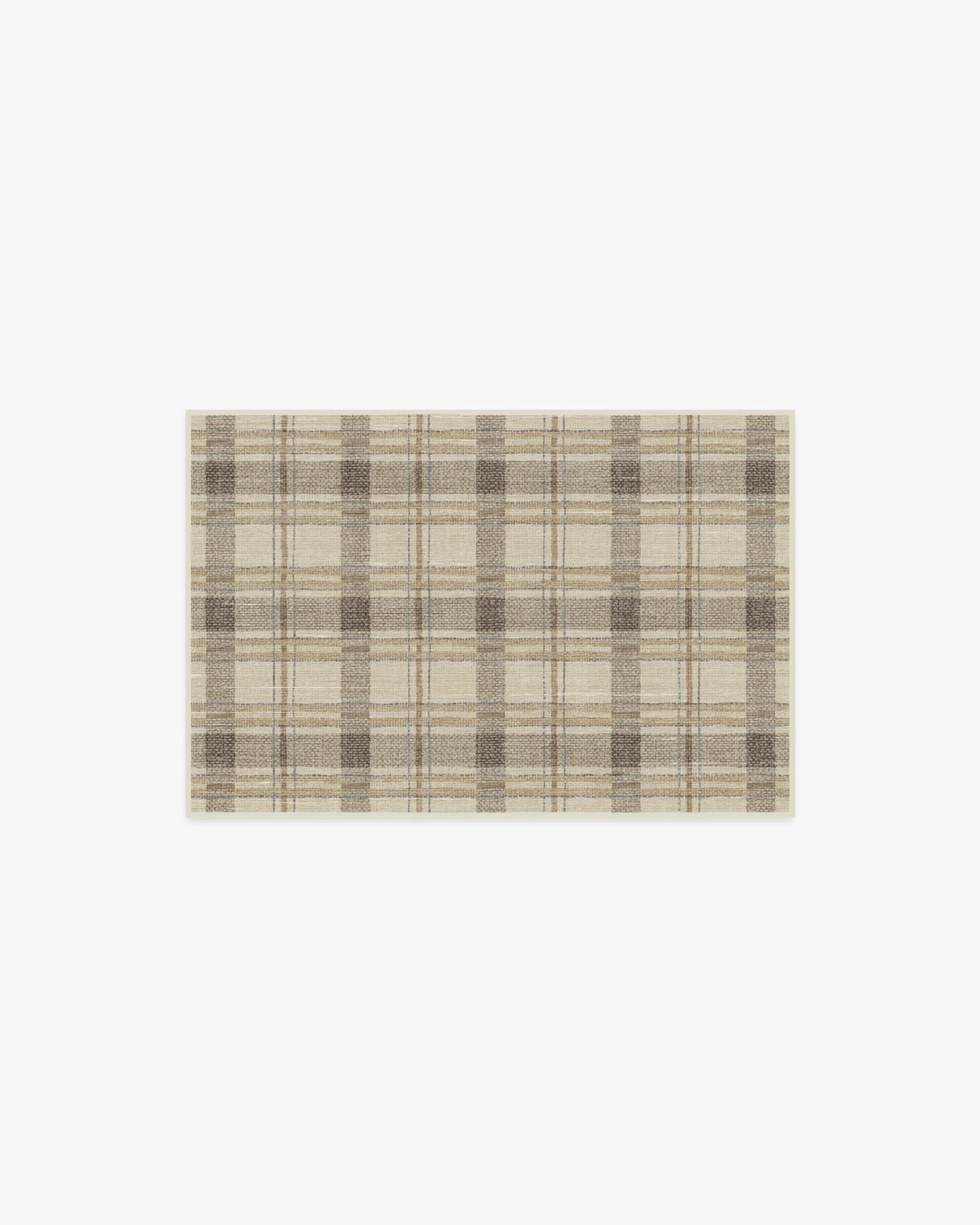 Piper Plaid Neutral Rug | Ruggable US | Ruggable