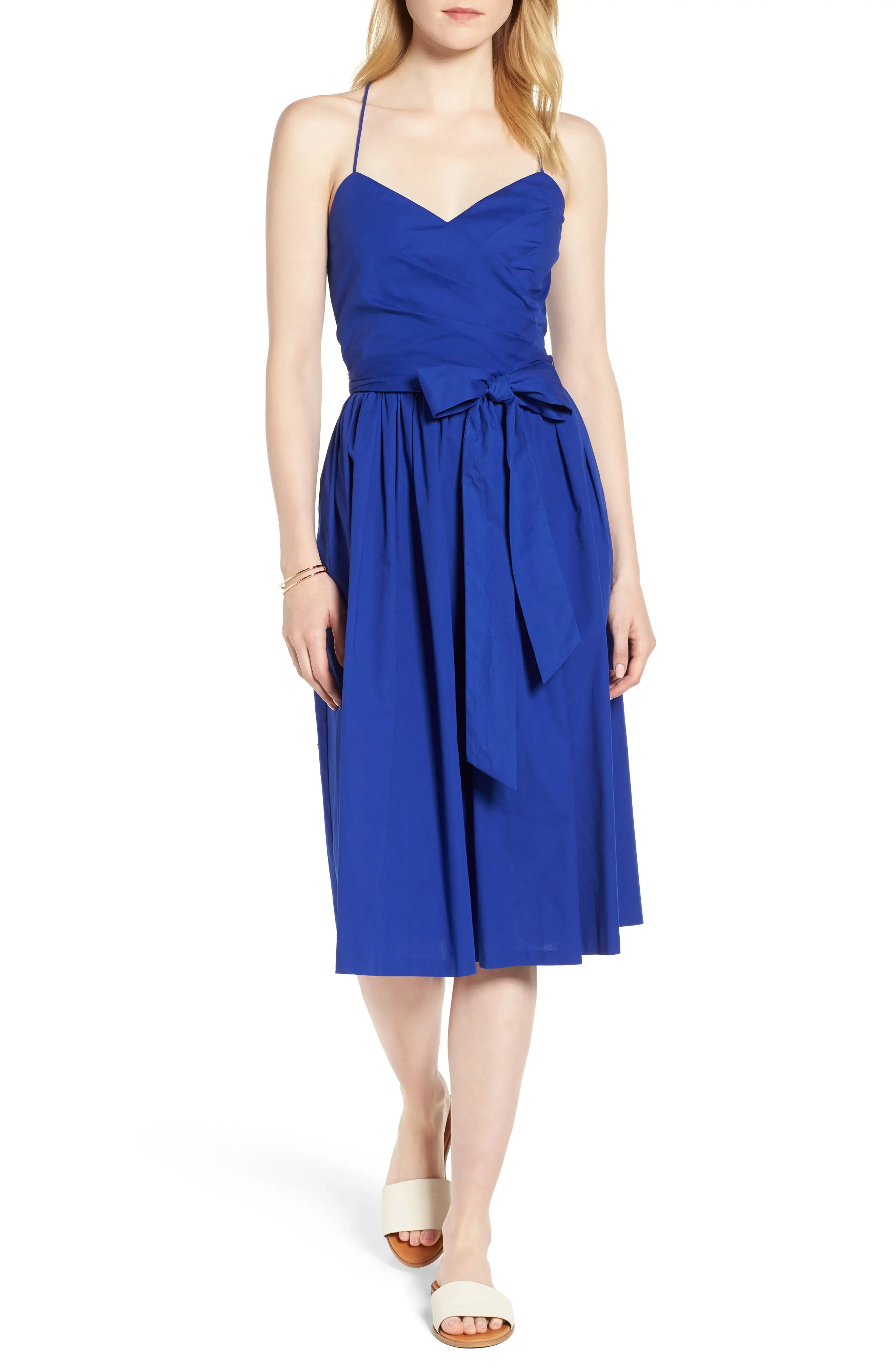 1901 Strappy Fit & Flare Midi Dress | Nordstrom