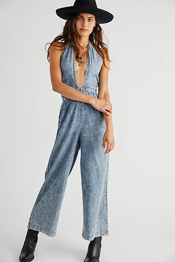 C'est La Vie Convertible One-Piece by We The Free at Free People, Quartz Blue, XL | Free People (Global - UK&FR Excluded)
