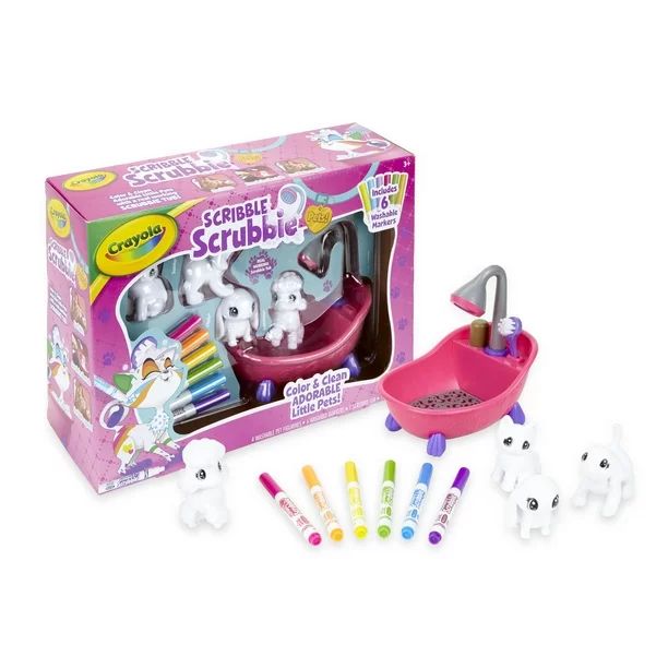 Crayola Scribble Scrubbie Pets Scrub Tub Animal Playset, Gift for Kids, Ages 3+ | Walmart (US)