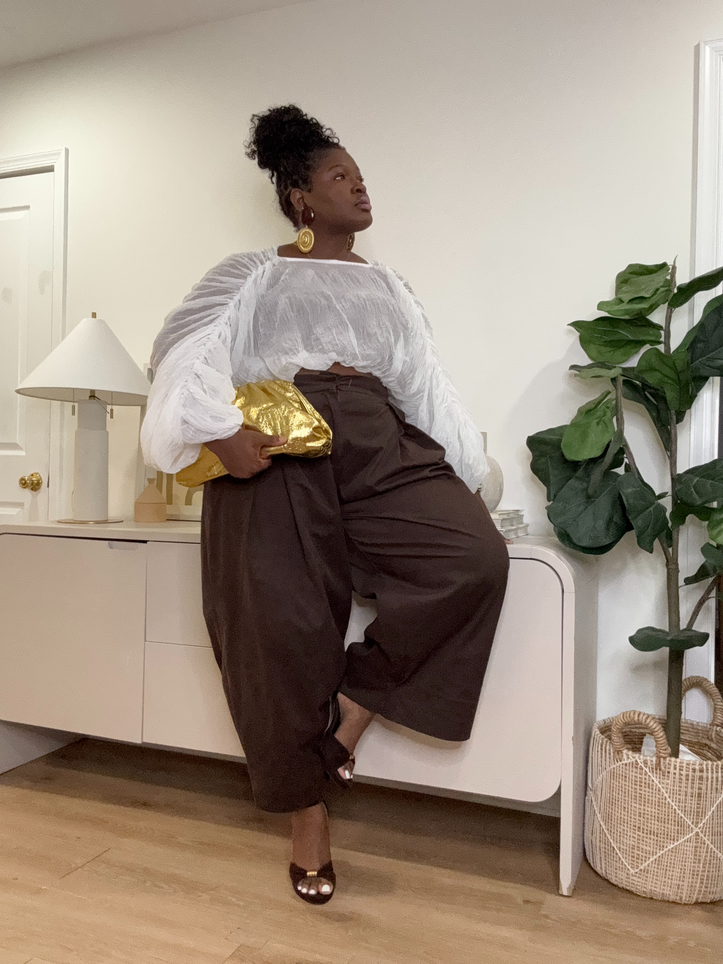 Soft blouse + structured pants = instant polished look. This is my go-to when I want to feel put together without overthinking it. Fail-proof outfit formula for everyday styling. #LTKfashion #ootdinspo #capsulestyle #widelegpants #amazonfashion #effortlessstyle #plussizefashion #LTKfinds #fashionhaul #lastday 

 #LTKootd #LTKSaleAlert #LTKMidsize