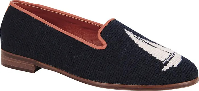 ByPaige BY PAIGE Needlepoint Sailboat Flat (Women) | Nordstrom | Nordstrom
