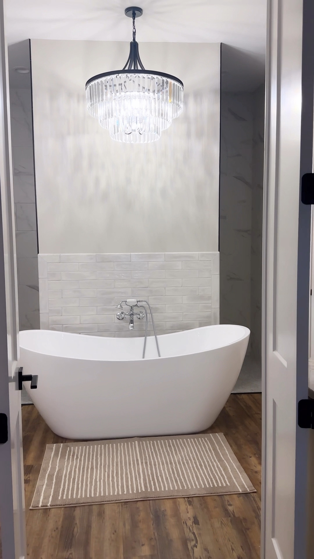 The perfect rug for the master bathtub! This Target rug is soft, subtle, and overall just nice quality. Every time I get out of the bathtub and stand on it, I appreciate the softness. Love this rug!!! 

#LTKVideo #LTKFindsUnder50 #LTKHome