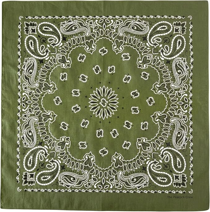 Premium Soft Cotton Designer Bandana for Men and Women 22x22 in | Amazon (US)