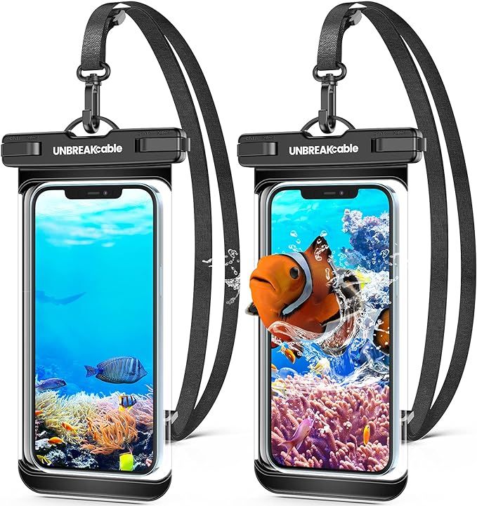 UNBREAKcable Waterproof Phone Case, 2-Pack IPX8 Universal Waterproof Phone Pouch Dry Bag for iPho... | Amazon (UK)