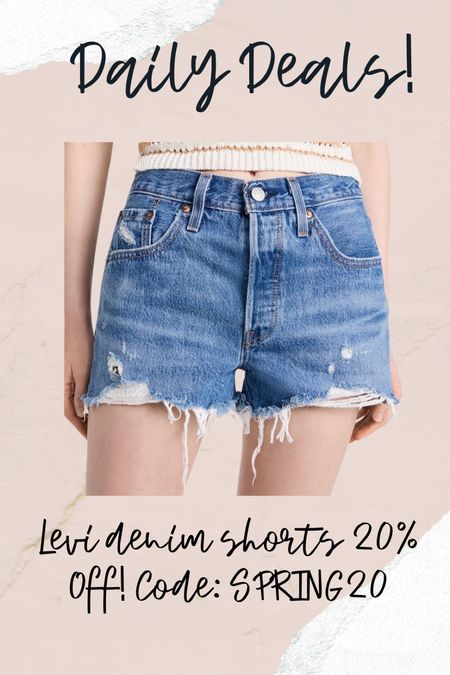 Levi denim shorts on sale 

#LTKsalealert #LTKfindsunder100 #LTKtravel