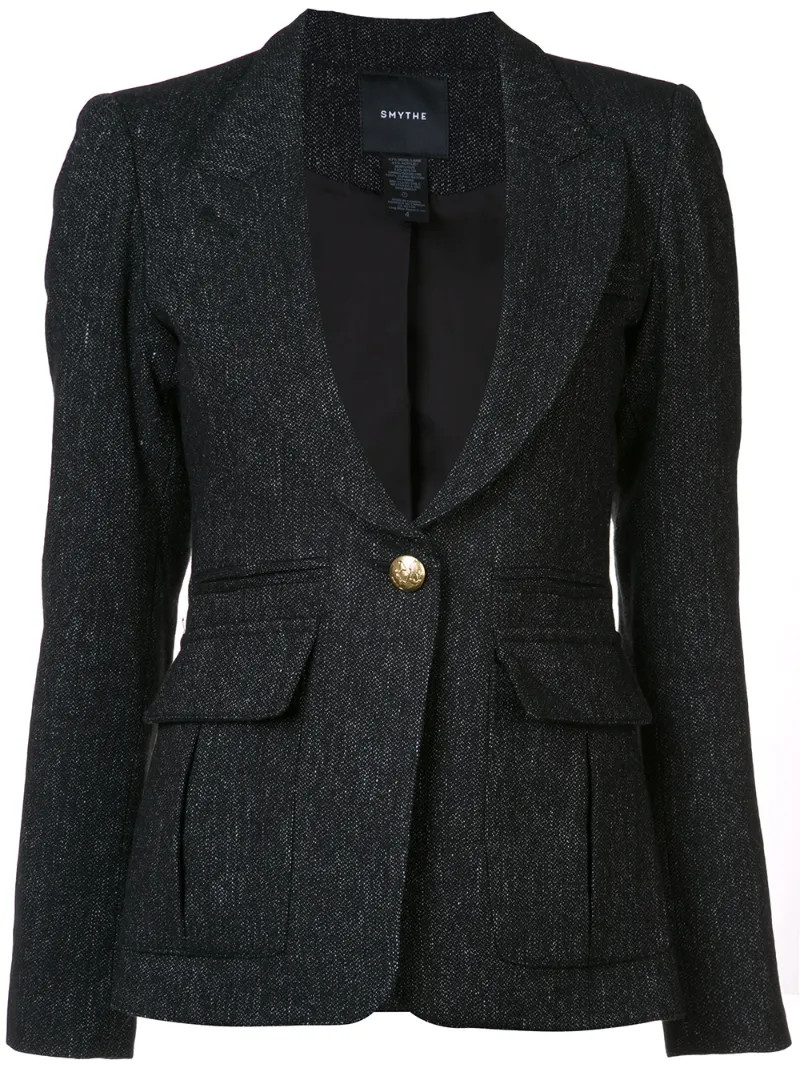 Smythe tweed blazer, Women's, Size: 2, Black | FarFetch Global