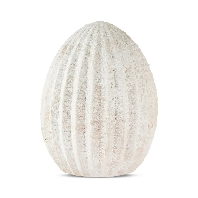 Easter White Large Teracotta Egg Decoration, 6.6 inch, by My Texas House | Walmart (US)