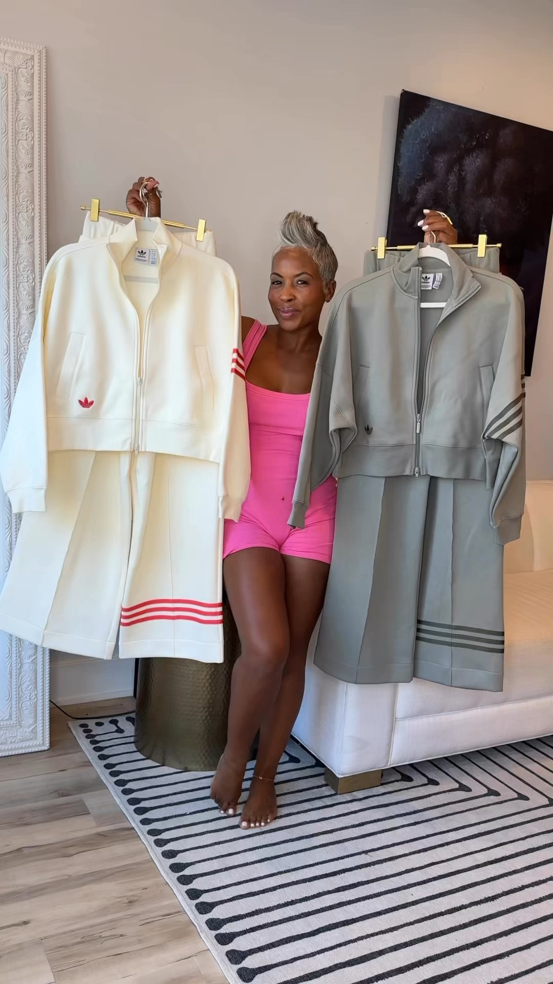 @adidas over here showin out!

Matching sets makes life easier…

😜 Looove a good set! Grab and go & you don’t have to think about it!

True story: I’ve been in love with Adidas since I was about 13 years old…got me reminiscing about the summers spent in Detroit!

All my friends on my grandma’s street, had shell toes. One time, my older friends rented a limousine to go see RunDMC in concert, in head-to-toe Adidas!!
My grandmother wouldn let me go… smh😂
Mmmmyyy ADIDAS! 
•
•
•
#createdwithadidas #adidas #adidaspartner #easyoutfit #whatiwore #matchingsets #styleinspo #aviatorsunglasses #fashionover50 #pixiehaircut #xojalonda #silverhair #GRWM #explorer

#LTKStyleTip #LTKOver40 #LTKActive