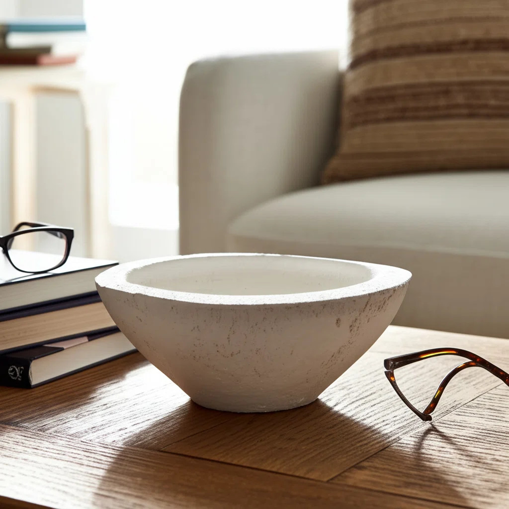 Modern Tapered Terracotta Decorative Bowl for Home Decor - Stylish Textured Accent Bowl for Conso... | Wayfair North America