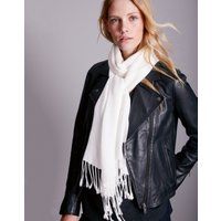 Plain Fringe Scarf with Wool - The White Company | The White Company (US & CA)