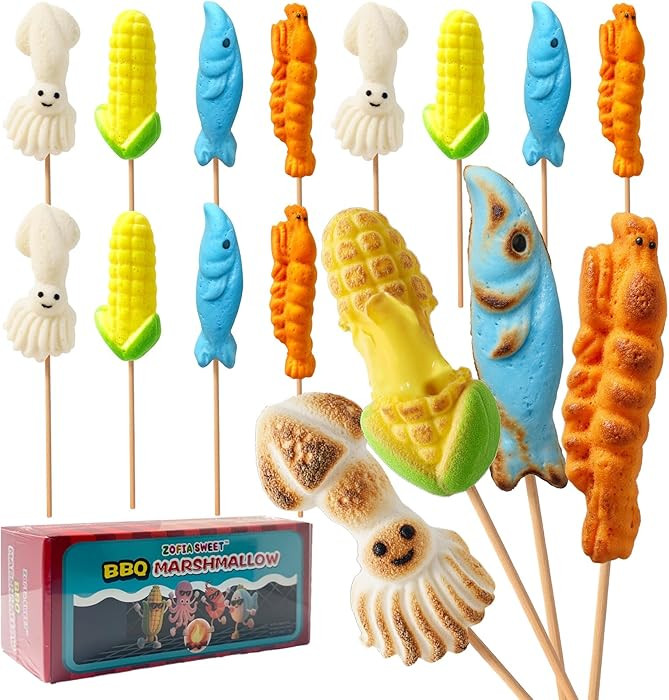 S\u2019mores Campfire Marshmallows with Roasting Sticks, 0.7oz (16 Pack) Big Some More Conton Can... | Amazon (US)