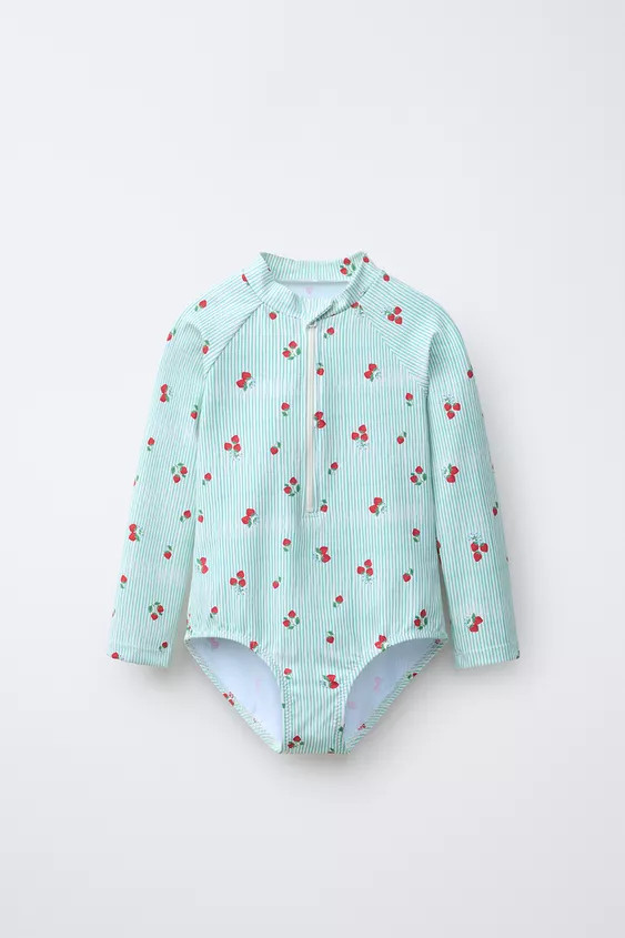 1-6 YEARS/ STRAWBERRY STRIPE SWIMSUIT | Zara US