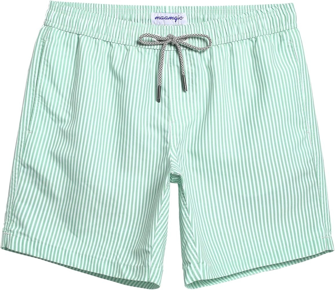 maamgic Mens Swim Trunks Quick Dry Swim Shorts with Mesh Lining Funny Swimwear Bathing Suits | Amazon (US)