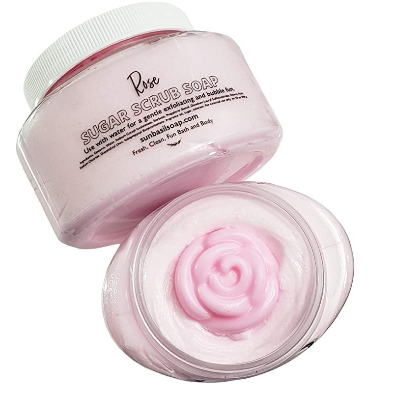 Rose Whipped Sugar Scrub Soap. Bath Gifts for women. Valentines Day | Amazon (US)
