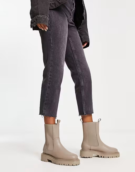 Monki chelsea boot in beige | ASOS (Global)