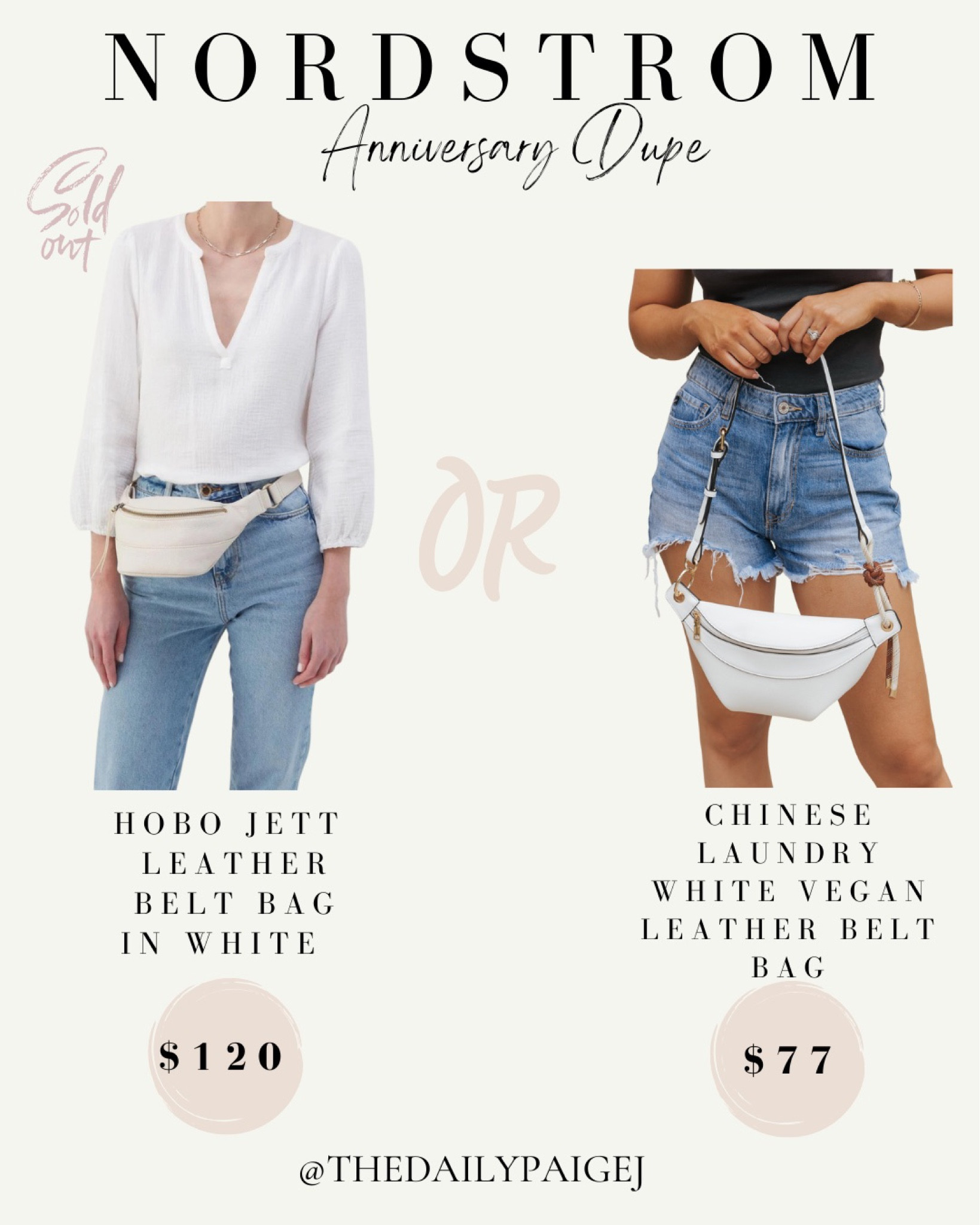 This hobo Jett belt bag from the Nordstrom sale sold out so quickly in black and white. This leather belt bag is great to wear everyday or for travel to keep your travel documents close. It’s currently sold out from the Nordstrom anniversary sale, but I’ve liked a couple others that are super similar and less expensive. 

Nordstrom sale, Nordstrom Anniversary sale, Nordstrom luggage, Nordstrom Anniversary travel, Nordstrom Anniversary beach bag, Nordstrom Anniversary active wear, summer sandals, summer outfit, summer dresses, n sale, NSale, Nordstrom finds, Nordstrom Rack, Anniversary Sale

#LTKitbag #LTKxNSale #LTKsalealert