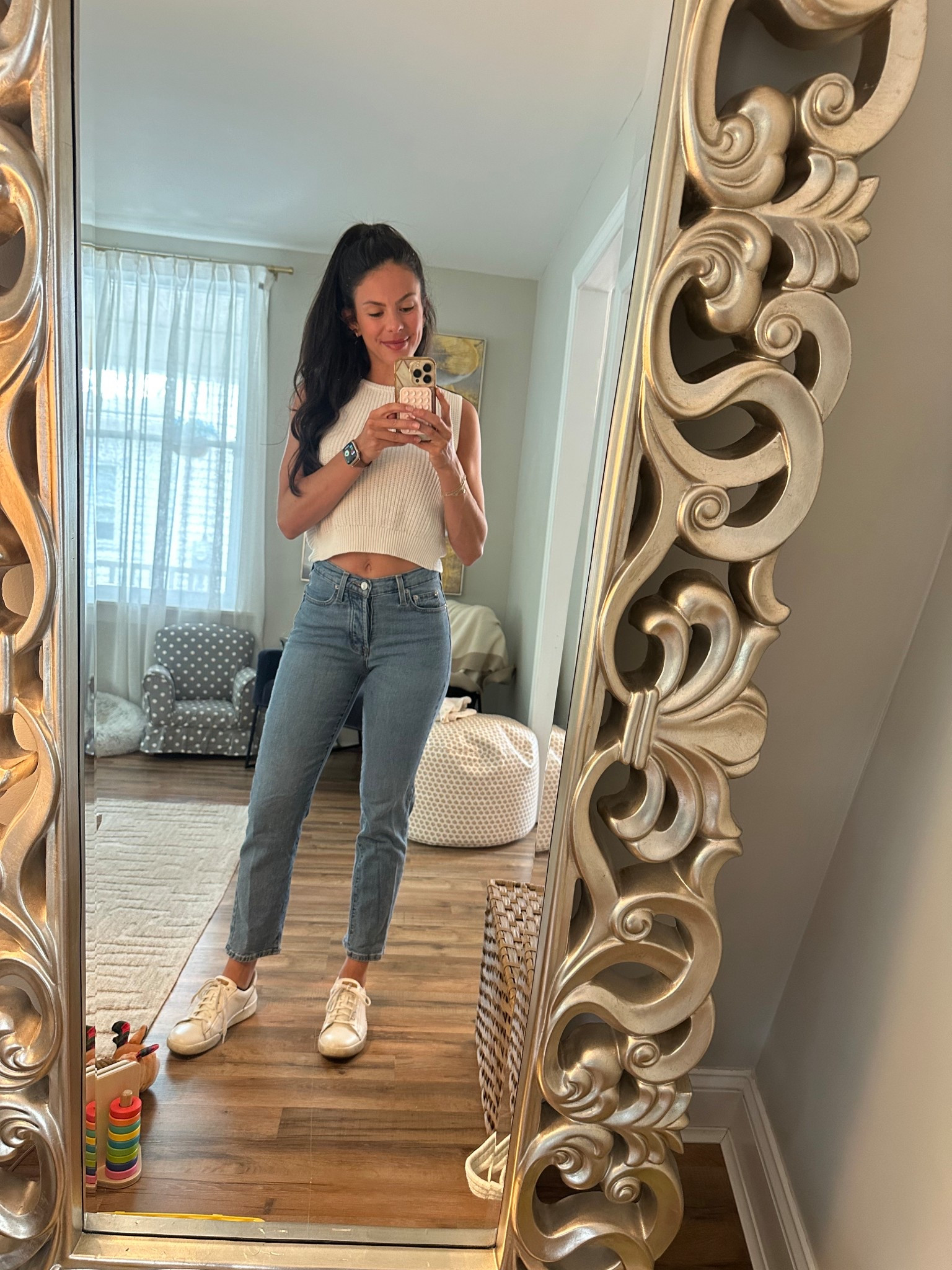 Wearing size 2 regular in jeans, medium in top

5’4” 125 lbs

#LTKSeasonal