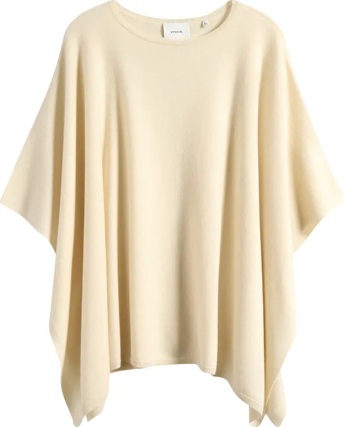 Boat Neck Silk & Cashmere Poncho | Nordstrom