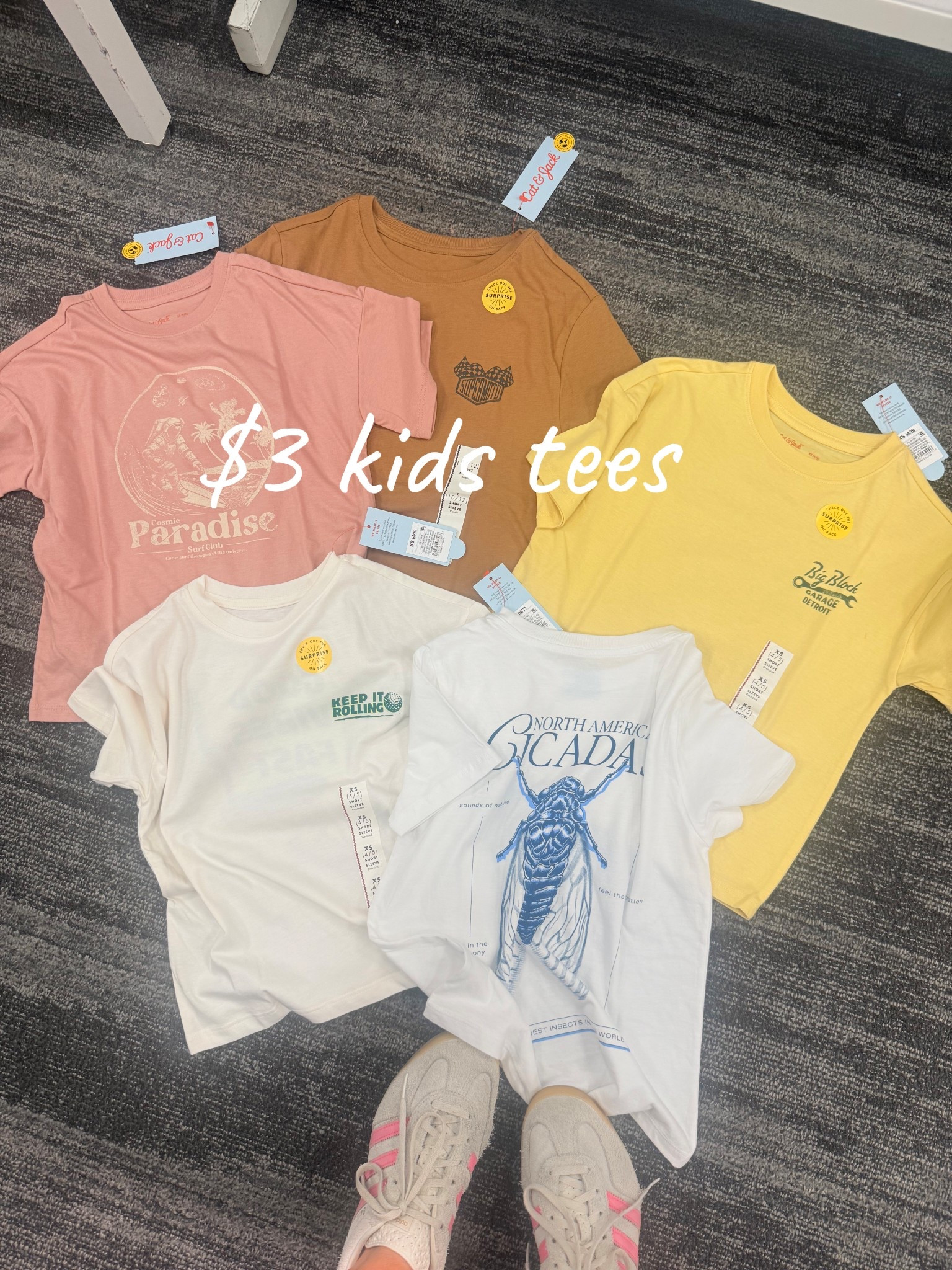 $3-$3.60 kids tees today only! 