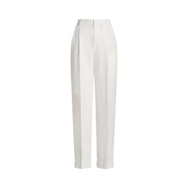 Pleated Linen Trouser | Ralph Lauren (UK)