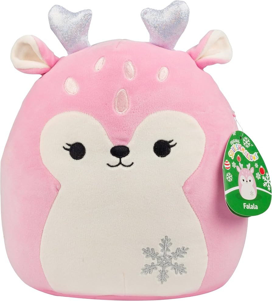 Squishmallows Original 10-Inch Falala The Pink Christmas Fawn with Snowflake - Official Jazwares ... | Amazon (US)