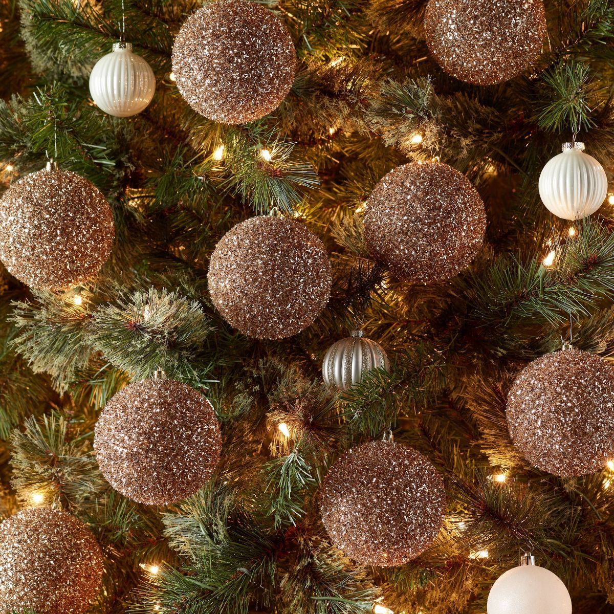 9pc Tinsel Ball Christmas Tree Ornament Set - Wondershop™ | Target