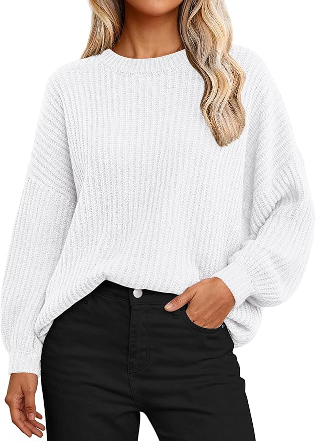 PRETTYGARDEN Fall Sweaters for Women 2026 Fashion Long Sleeve Casual Ribbed Knit Winter Clothes P... | Amazon (US)