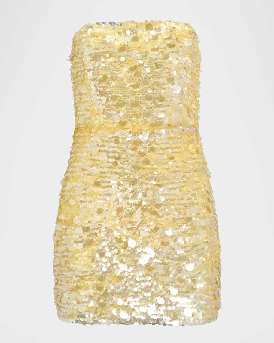 Retrofete Nolia Strapless Sequined Mini Dress | Neiman Marcus