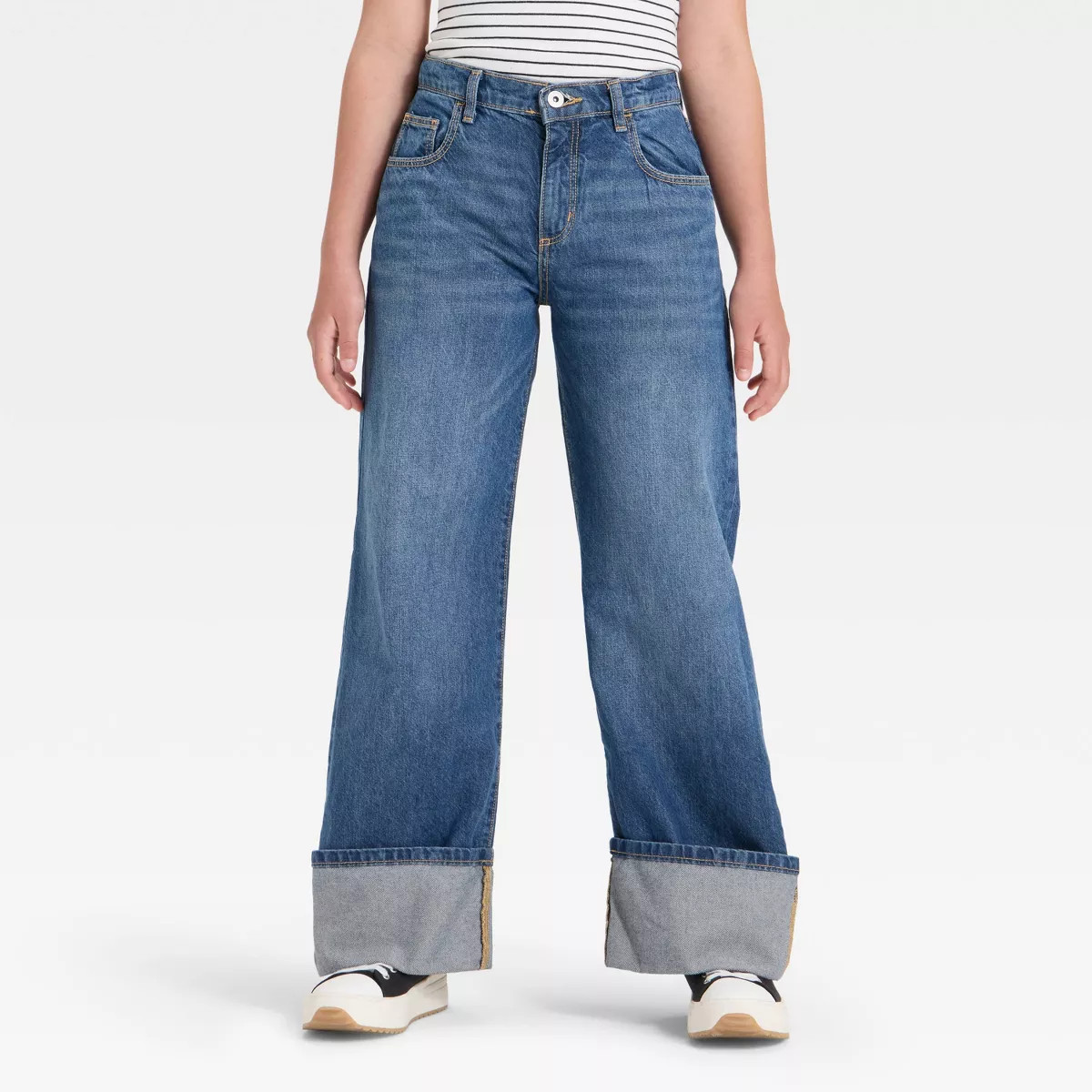 Girls' Mid-Rise Slouchy Wide Leg Jeans - art class™ | Target