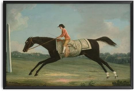 Canvas Painting Wall Picture Prints Horse Wall Art Vintage Painting Horseback Rider Equestrian Ar... | Amazon (US)