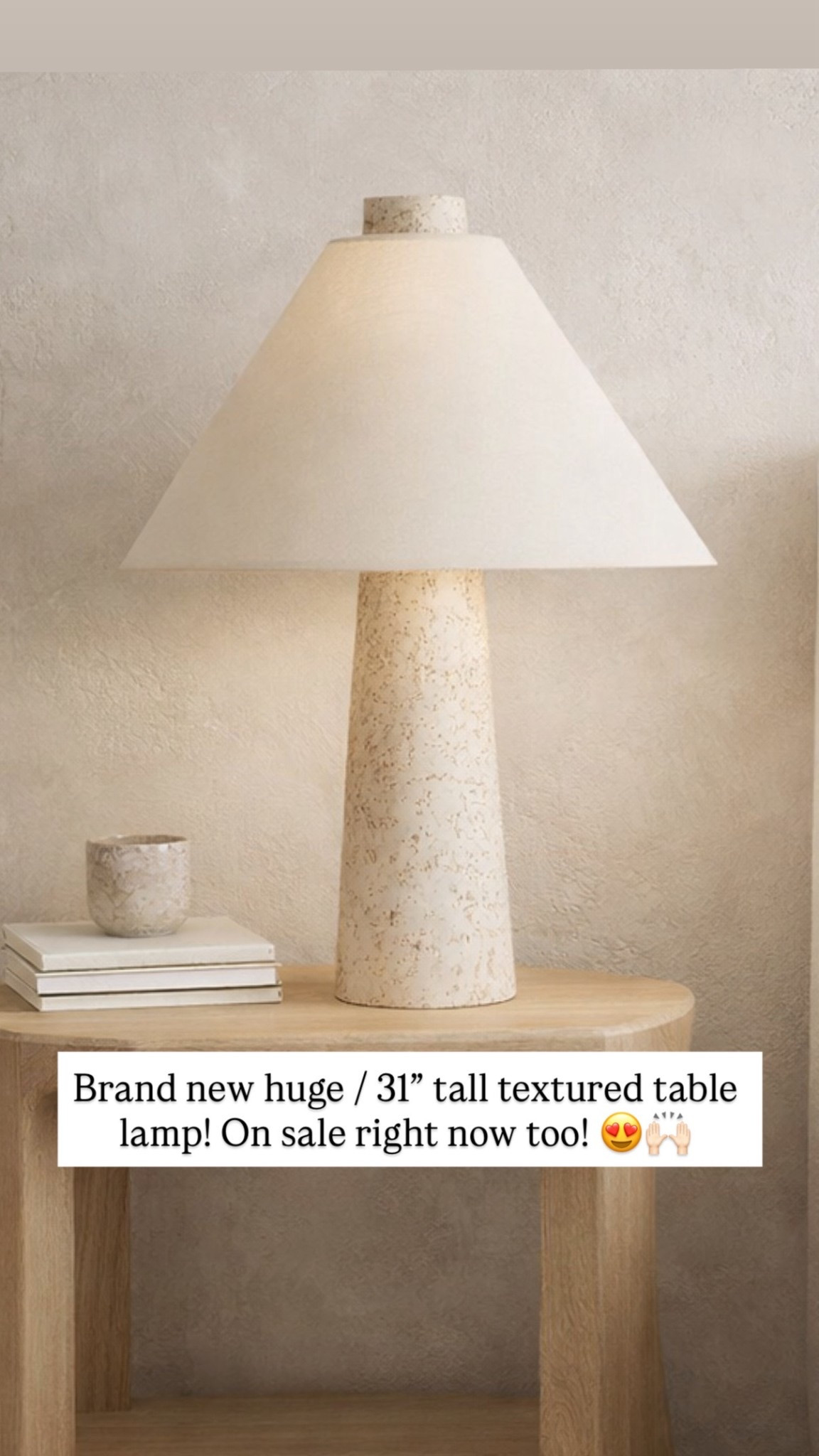 Brand new huge / 31” tall textured table lamp! On sale right now too! 😍🙌🏻

#LTKHome #LTKSaleAlert