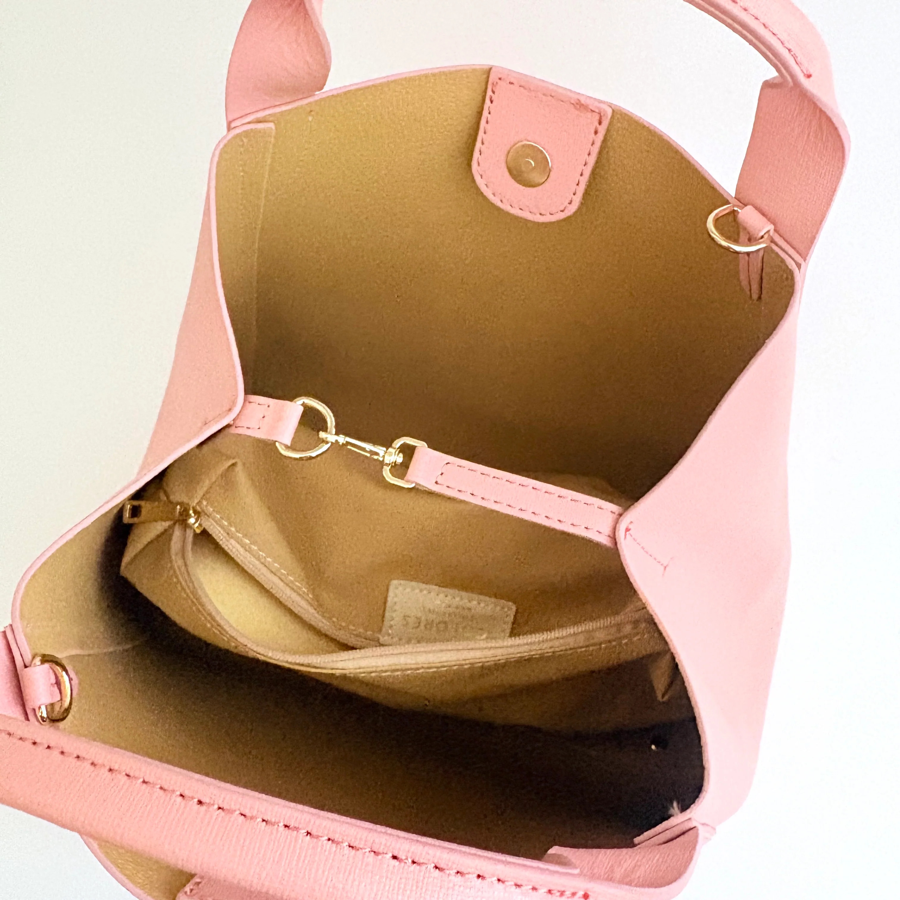 Pink Lugano All Leather Tote | Colores Collective
