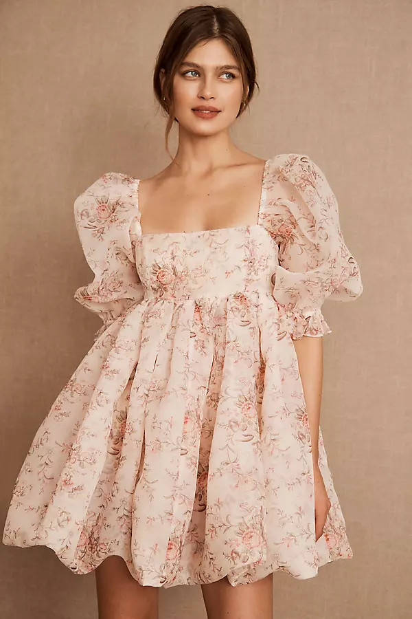 Selkie Bubble Puff Dress By Selkie in Pink Size XL | Anthropologie (US)