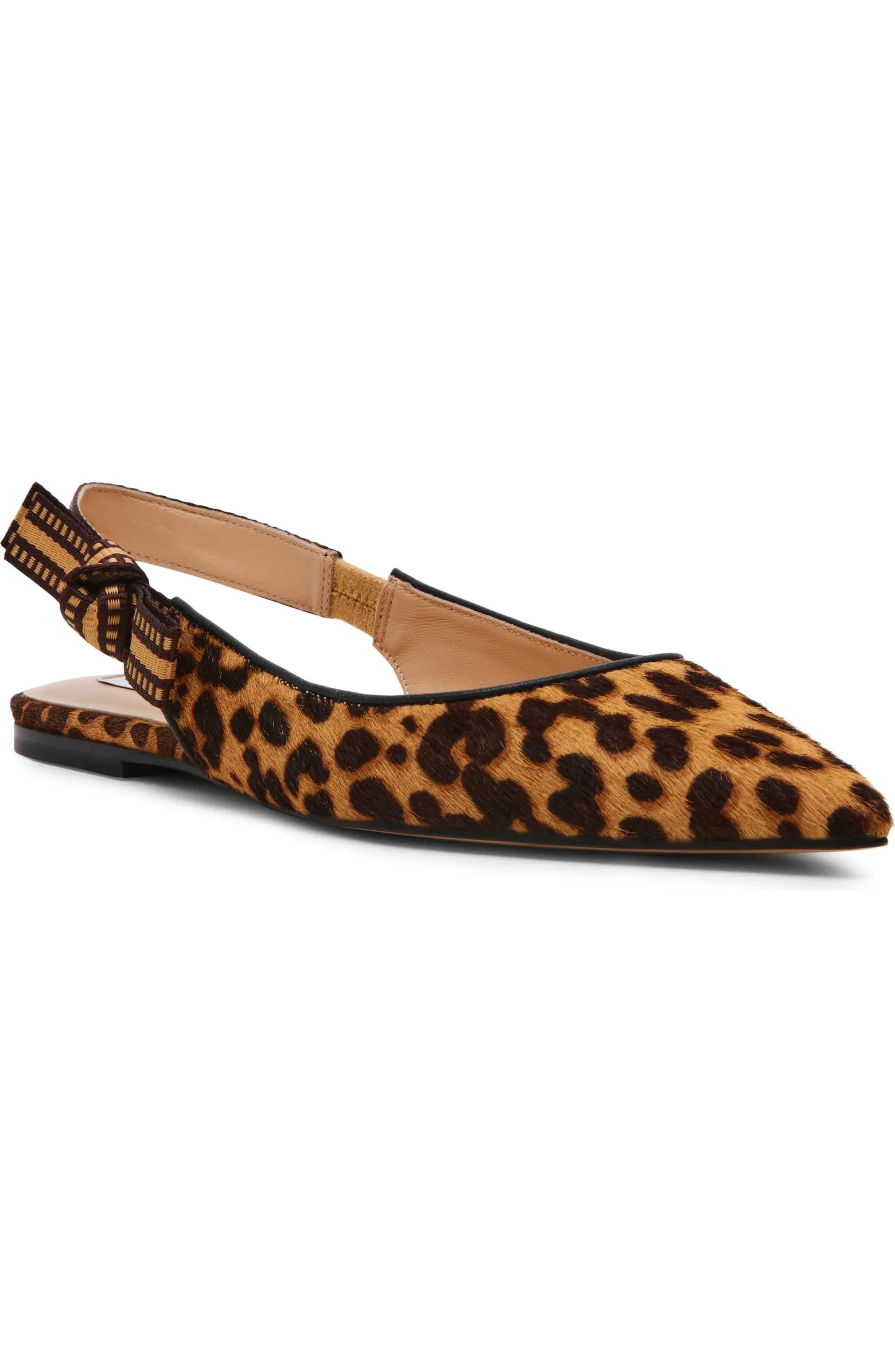 Olsen Slingback Genuine Calf Hair Pointed Toe Flat (Women)Steve Madden | Nordstrom