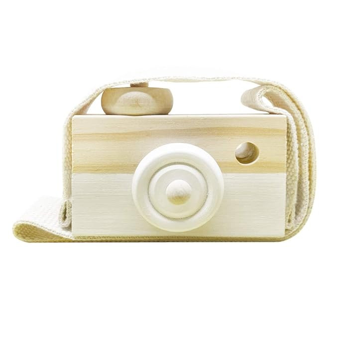 Baby Toy Wooden Mini Camera Toy, Baby Kids Cute Mini Sharpe Toy, Neck Hanging Photographed Props ... | Amazon (US)