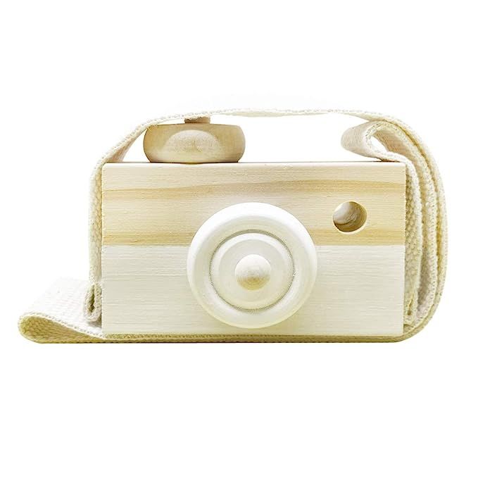 Baby Toy Wooden Mini Camera Toy, Baby Kids Cute Mini Sharpe Toy, Neck Hanging Photographed Props ... | Amazon (US)