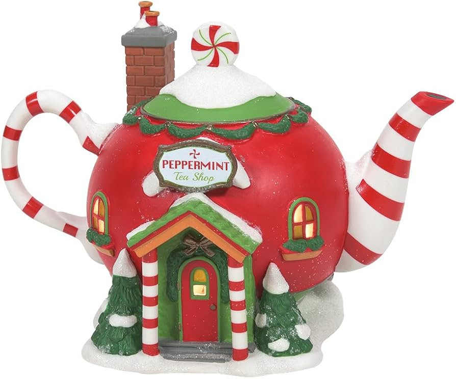 Department 56 North Pole Village Peppermint Tea Shop Light Building | Amazon (US)