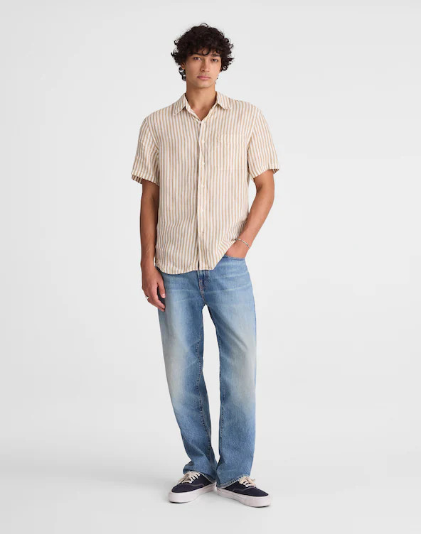 The Allday Short-Sleeve Shirt in Linen | Madewell