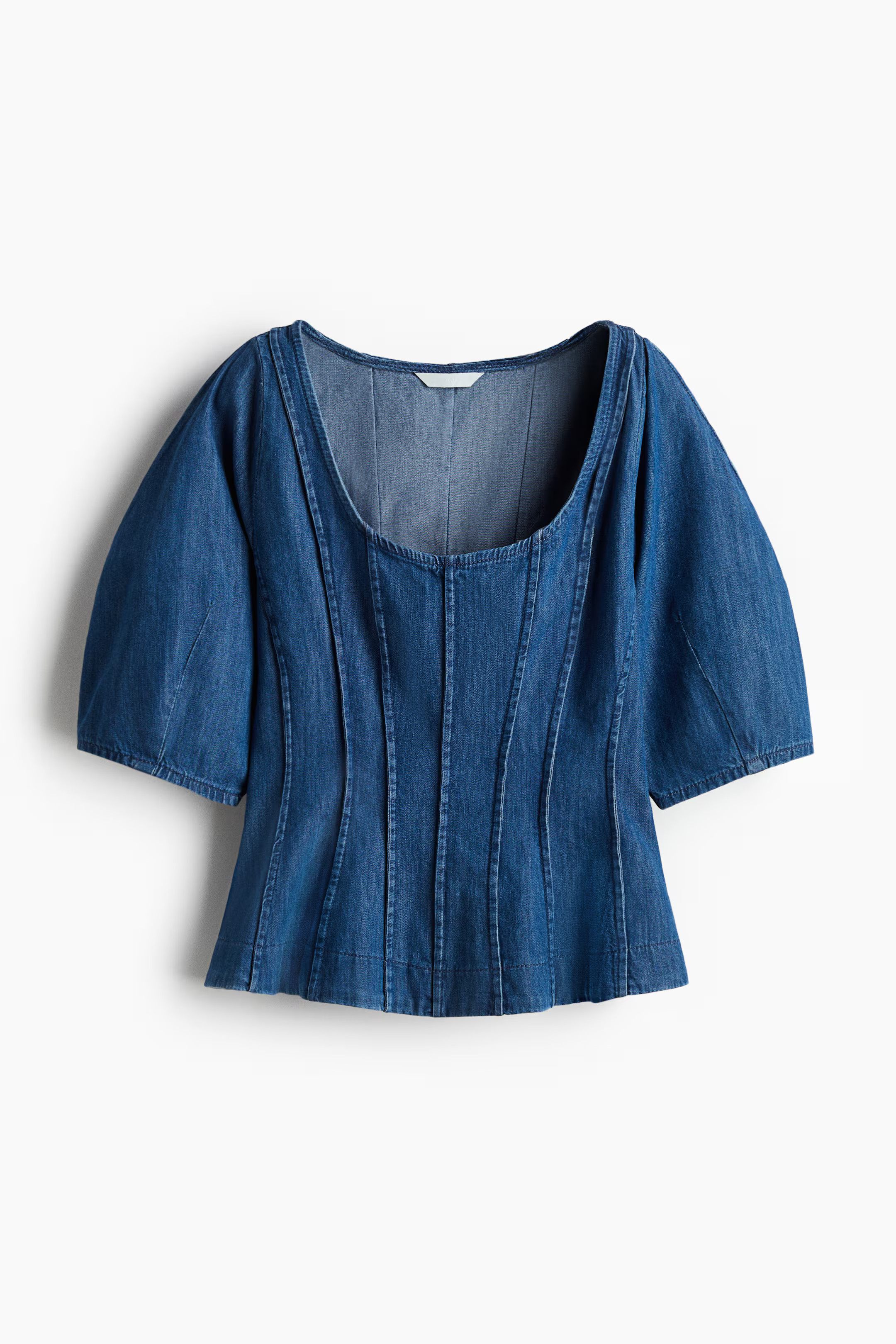 Denim peplum blouse | H&M (UK, MY, IN, SG, PH, TW, HK)