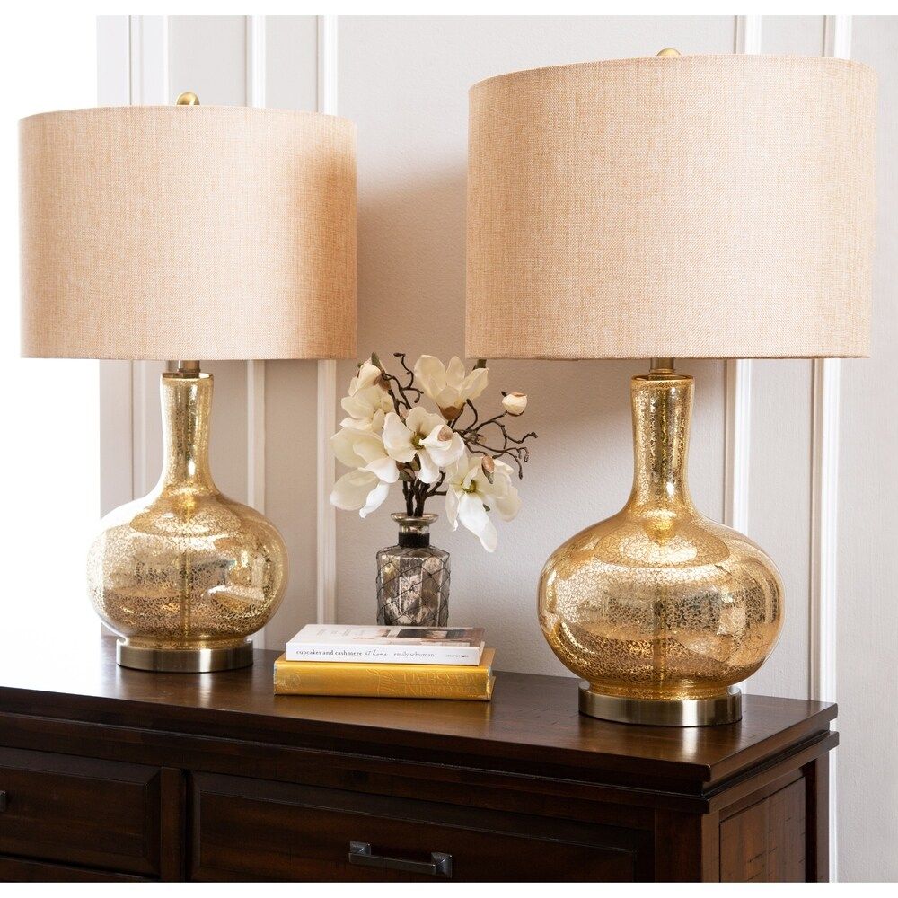 Gold Mercury Glass 25.5-inch Table Lamp (Set of 2) By Abbyson (Gold) | Bed Bath & Beyond