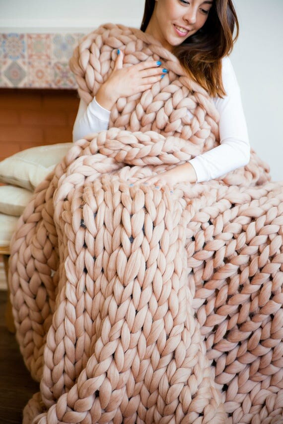 Sale Chunky knit Blanket, Chunky Blanket, Blanket, Merino Wool Blanket, Chunky knitted Blanket, Knit | Etsy (US)
