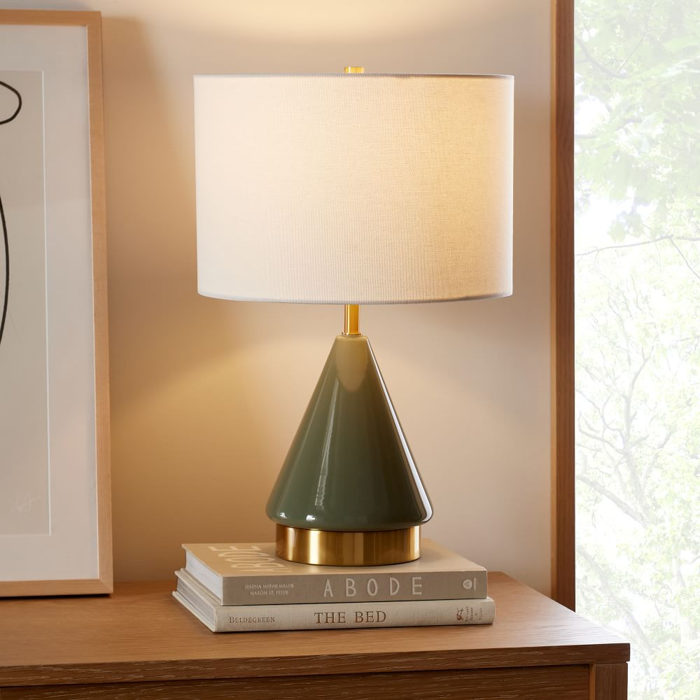 Metalized Glass USB Table Lamp &ndash; Small | West Elm (US)