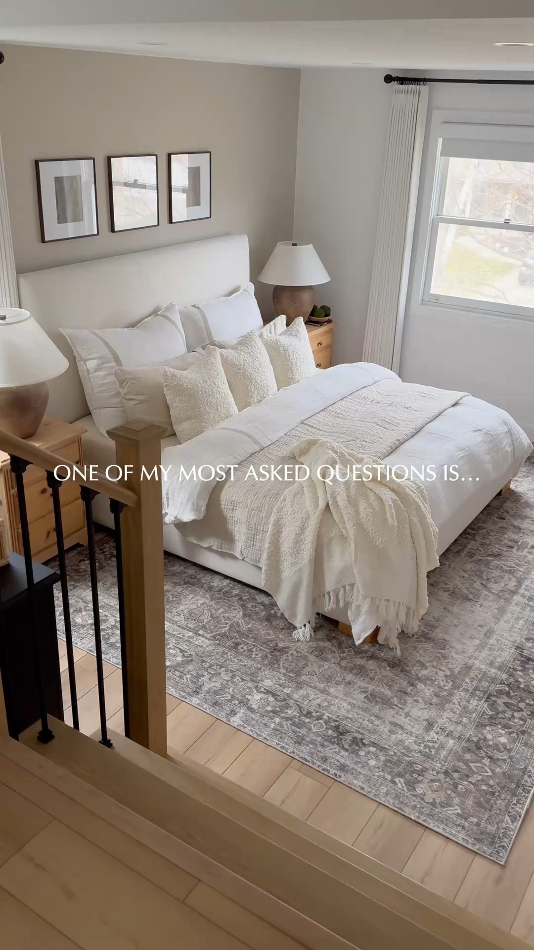 One of my most asked questions is… What are the paint colours in your primary bedroom?

The main colour is Benjamin Moore Chantilly Lace and the accent wall behind the bed is Benjamin Moore Revere Pewter.

Chantilly lace is the perfect white🙌🏼There is no undertone and it would work well in so many spaces no matter the lighting. Revere Pewter is the most beautiful neutral, it is calming and inviting.

#diy #bedroominspo #bedroomdecor #decor #cozybedroom 

#LTKHome