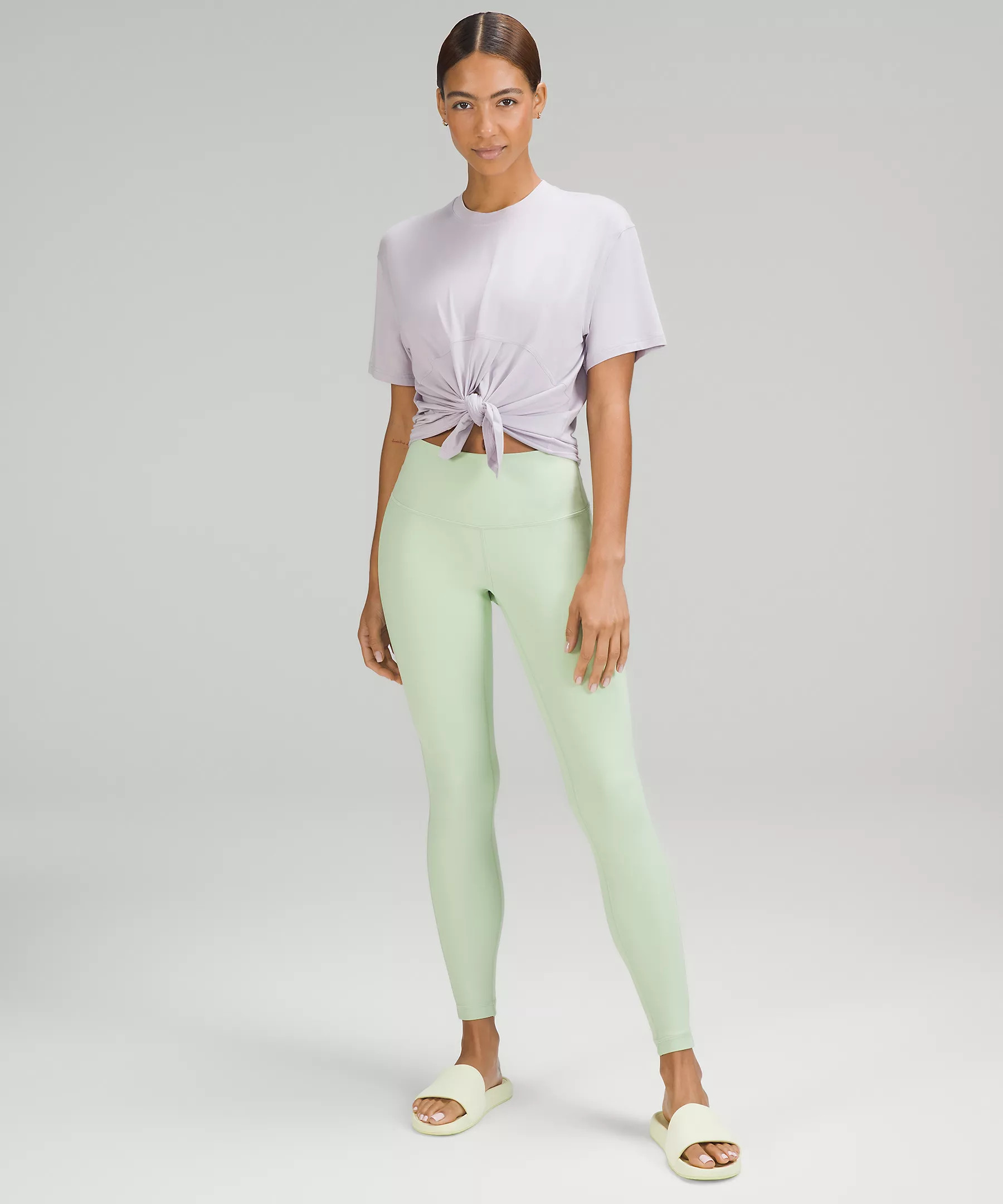 Modal-Silk Blend Tie-Front Yoga T-Shirt | Women's Short Sleeve Shirts & Tee's | lululemon | Lululemon (US)