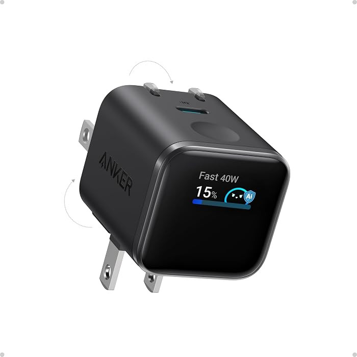 Anker Nano Smart Display Charger, 45W Max Fast Charger USB C for iPhone 17 | Amazon (US)