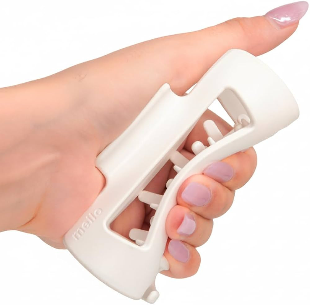 The Original Mello Hair Claw Clip Squishy Claw Clip Made in Korea Patent Pending 30021976 (White,... | Amazon (US)