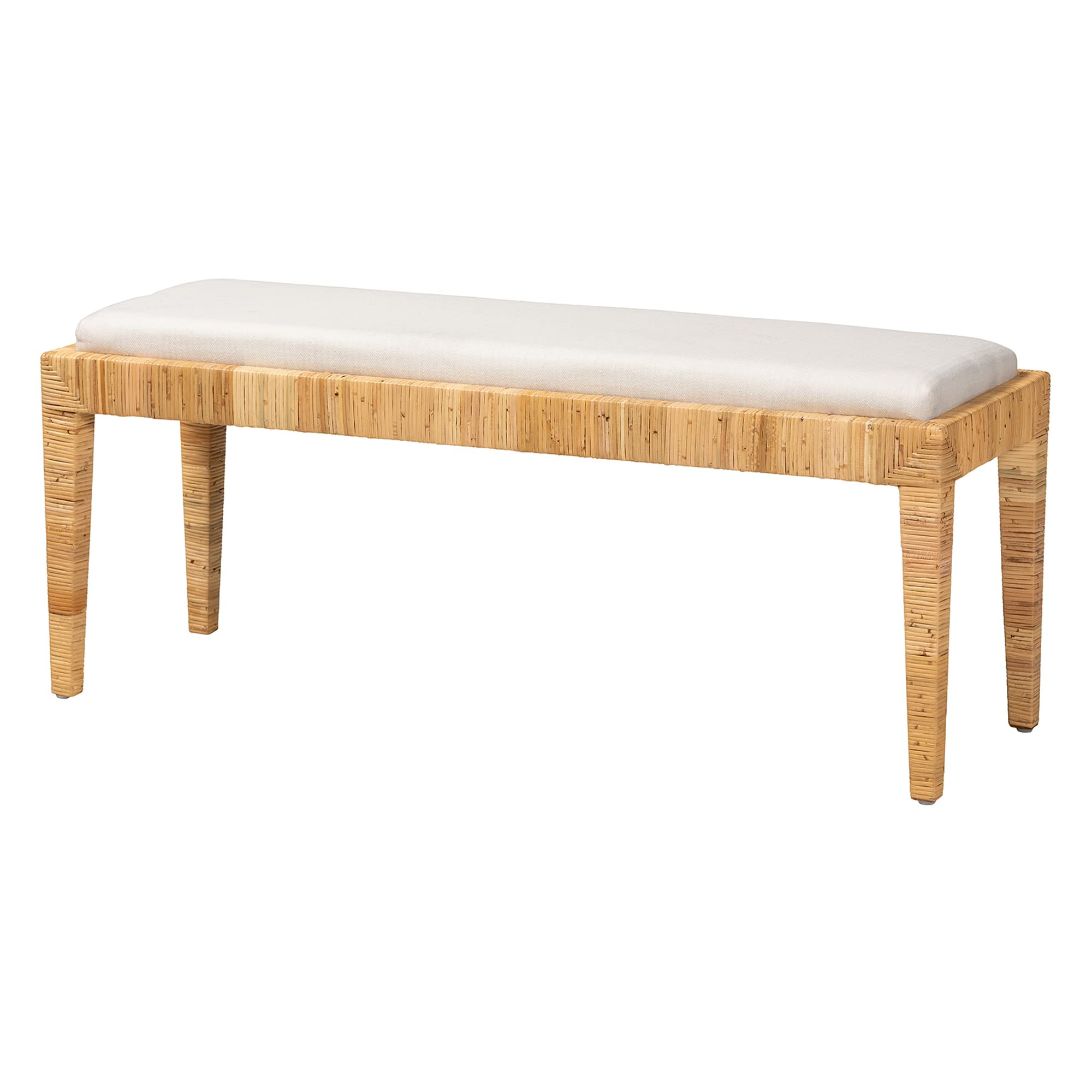 Baxton Studio Sofia Natural Rattan Accent Bench, One Size | Amazon (US)