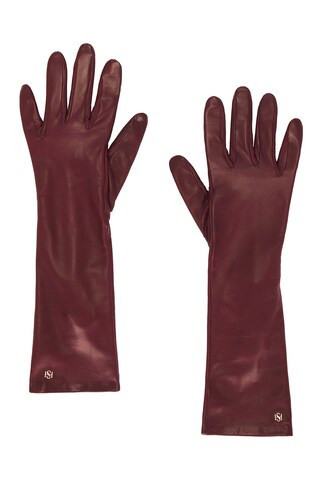 HANDSOME STOCKHOLM Essential Long Gloves in Vino - Wine. Size L (also in XS). | FWRD 