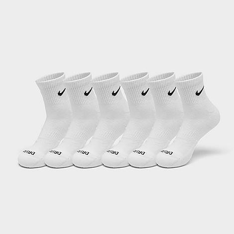 Nike Everyday Plus Cushioned 6-Pack Quarter Training Socks in White/White Size Medium | Finish Line (US)